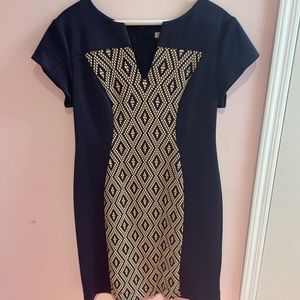 Blue and Cream Work dress